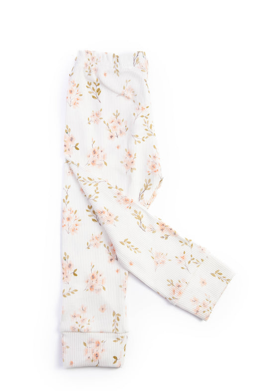Legging baby rib flowers