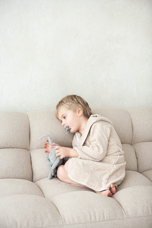 Badjas beige gepersonaliseerd