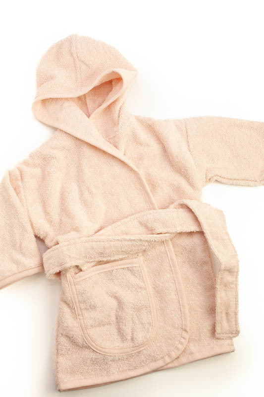Badjas zacht roze gepersonaliseerd