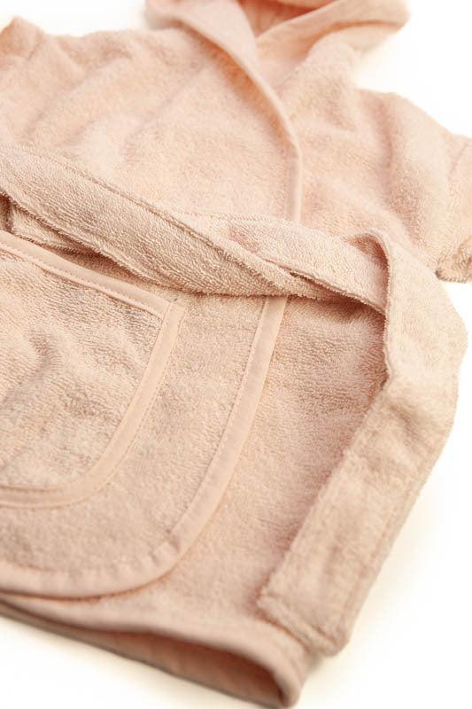 Badjas zacht roze gepersonaliseerd