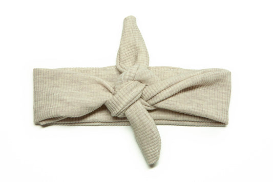 Haarbandje baby rib beige melange