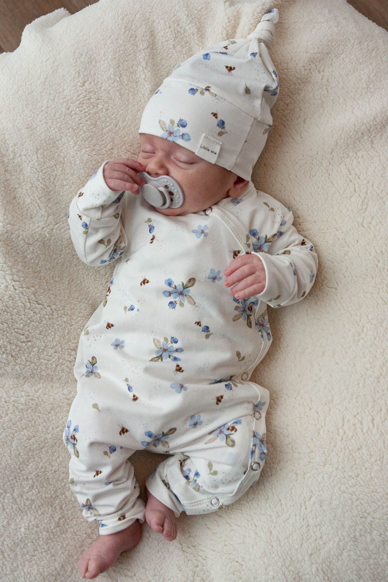 Playsuit Little one flowers blue
