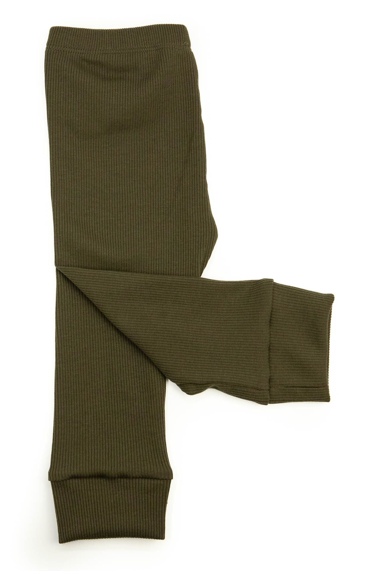 Leggings baby rib green