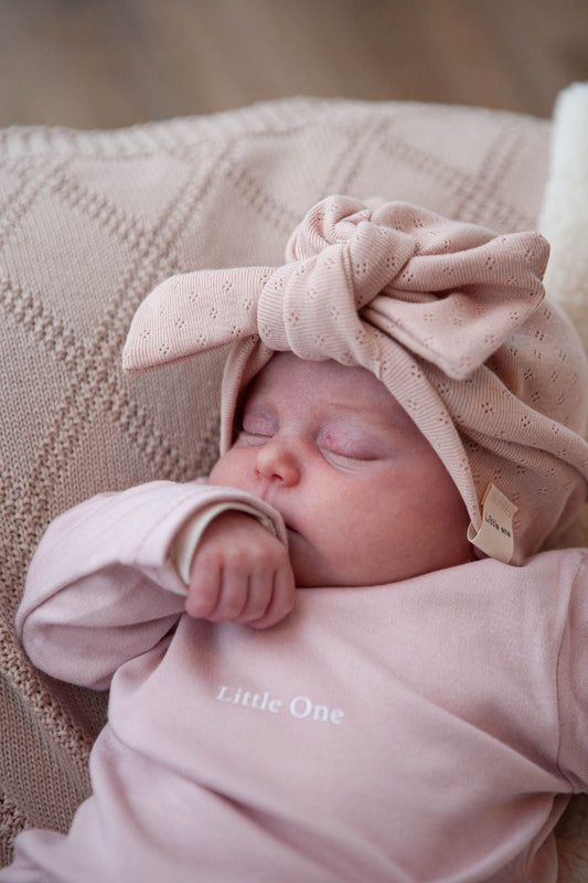 Turbanmütze durchbrochen rosa