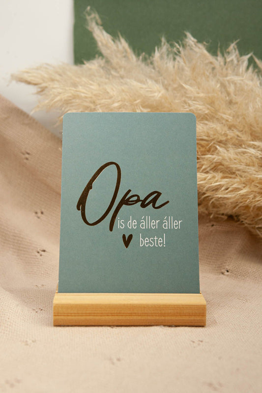 Kaartje opa is de aller aller beste
