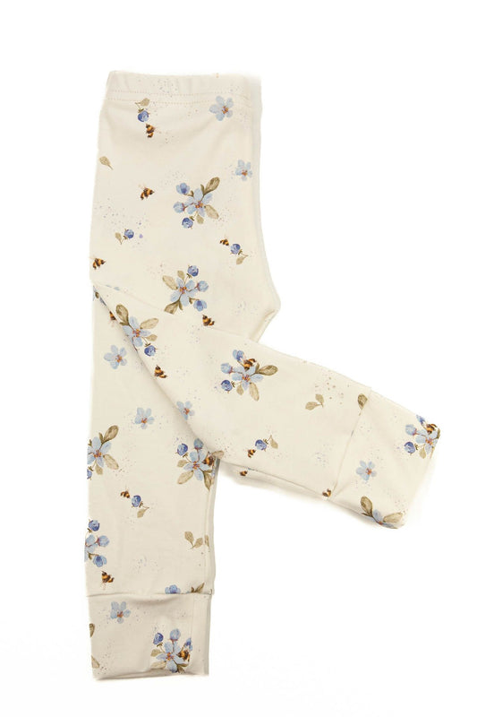 Legging little one flowers blue