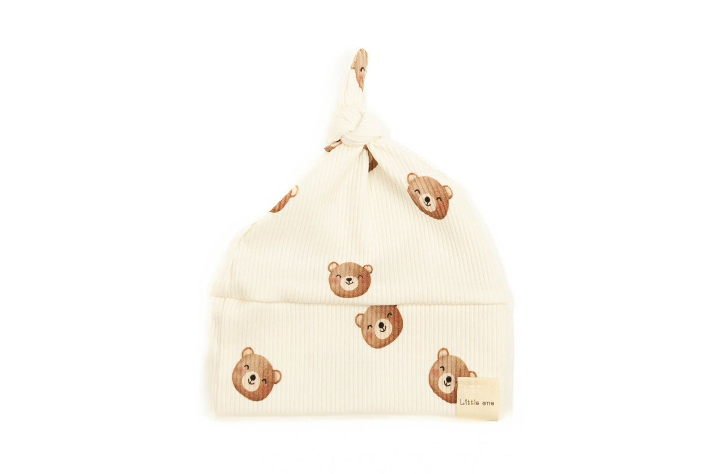 Button hat baby ribbed bear heads