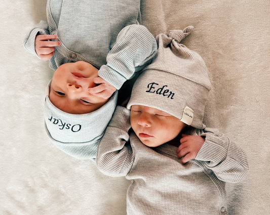 Mutsje baby rib beige melange