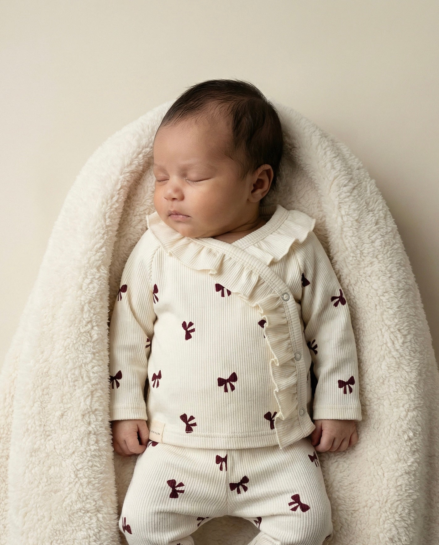 Wickelshirt Rüschen durchbrochen ecru