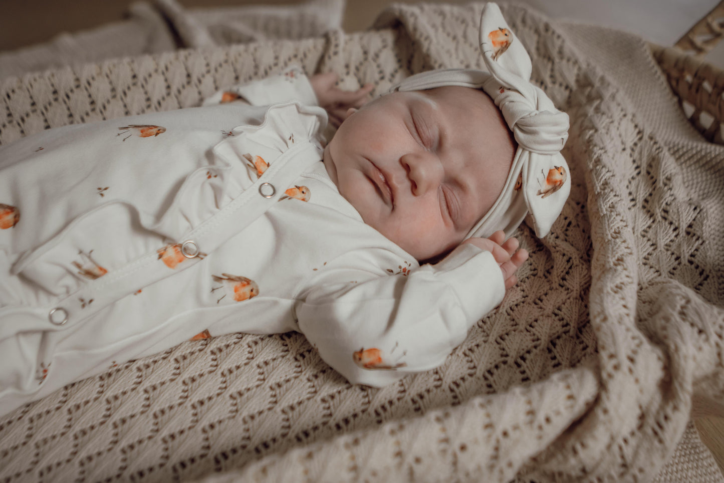 Haarbandje little one roodborstjes