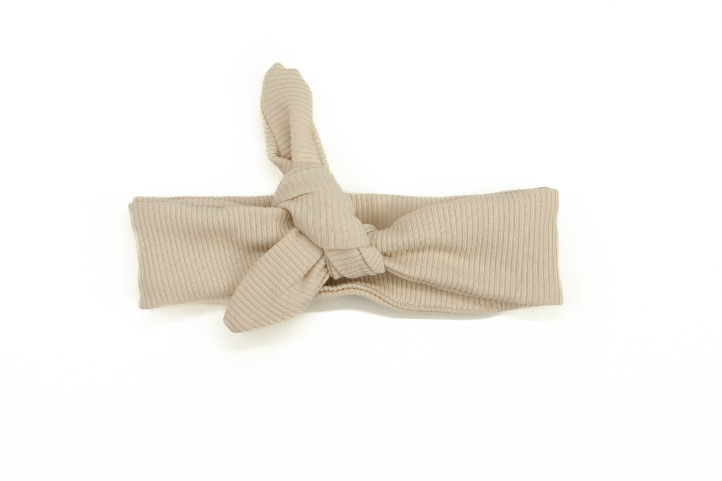 Haarbandje baby rib beige