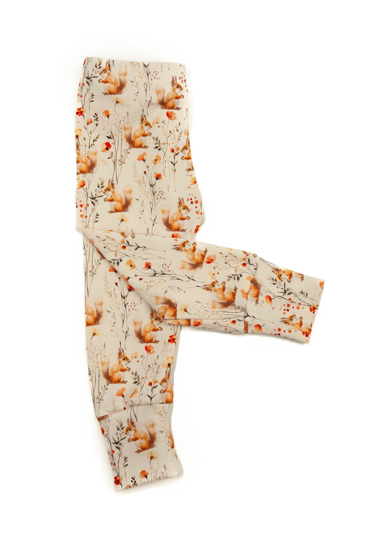 Baby leggings with ribbed butterflies