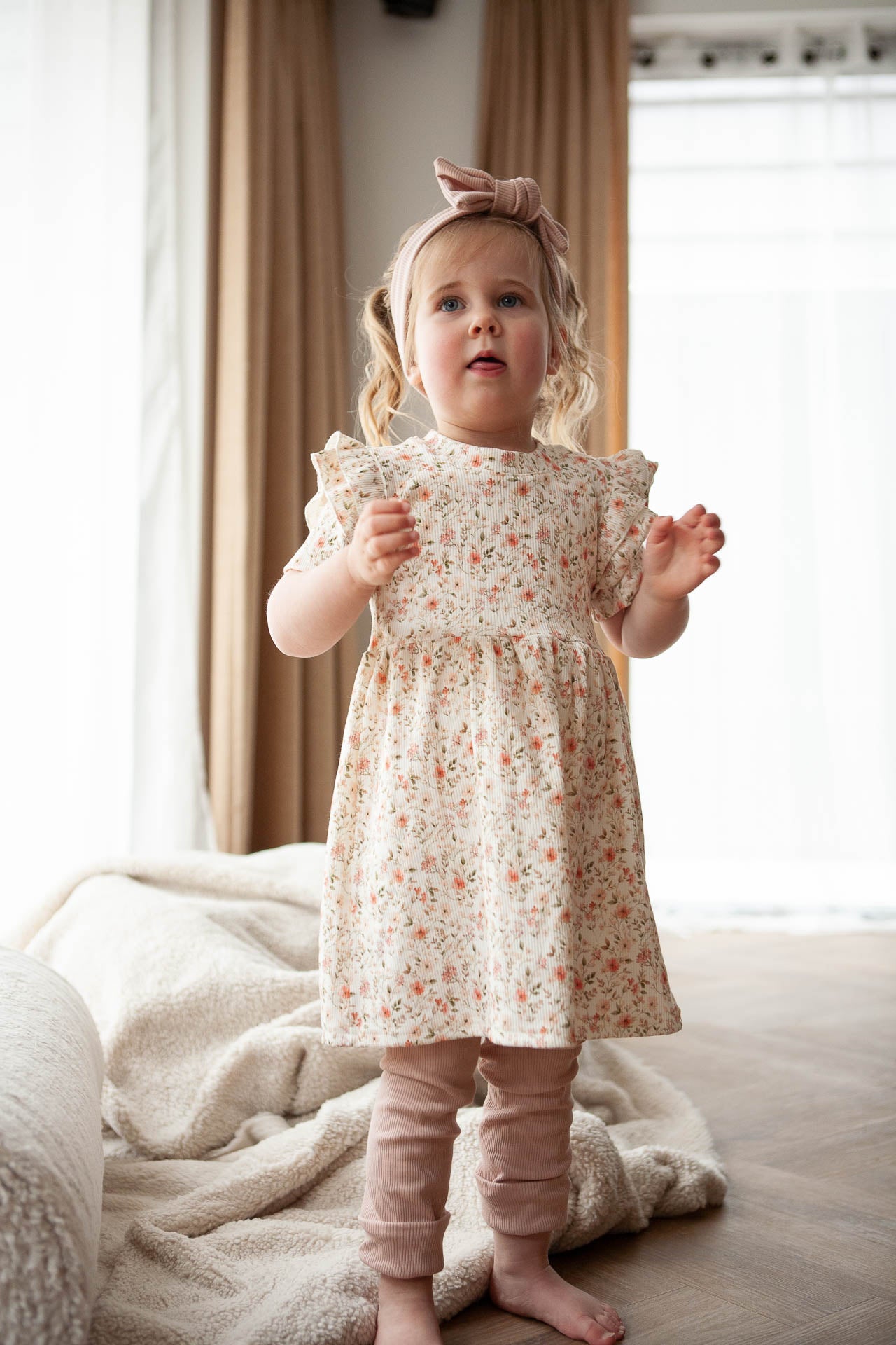Dress baby rib little one beautiful flowers