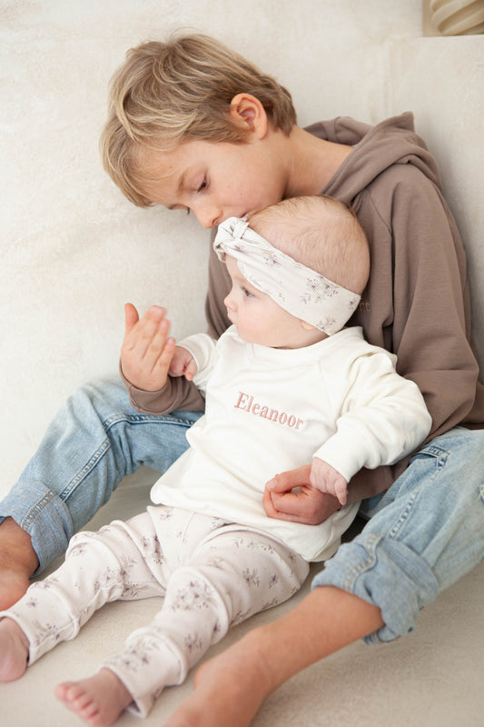 Oversize Pullover ecru personalisiert