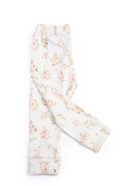 Legging baby rib flowers