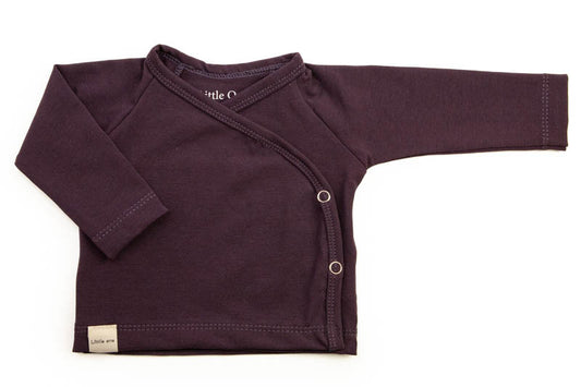 Wrap shirt dark purple