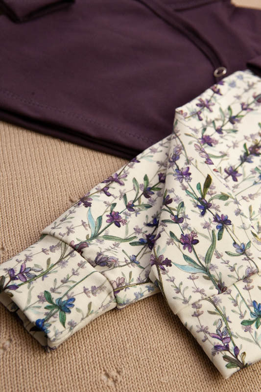 Wrap shirt dark purple