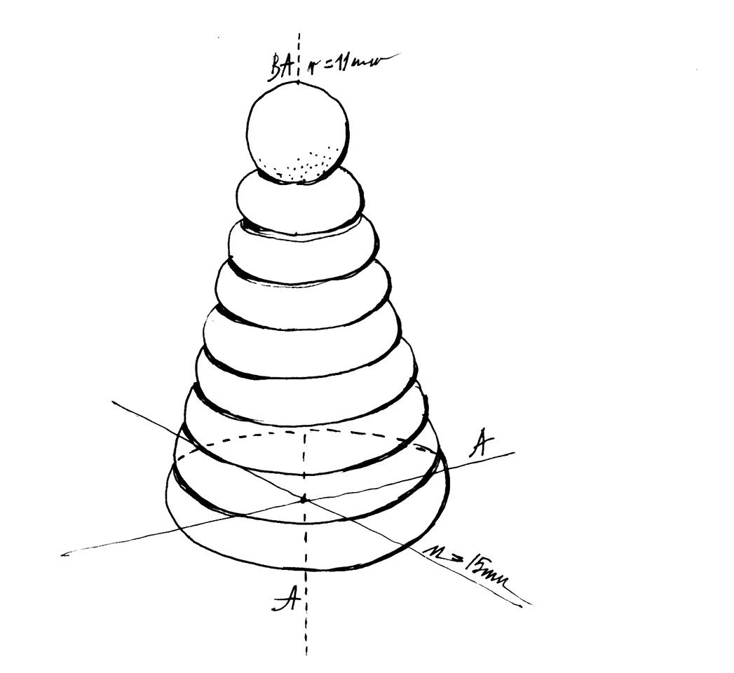 Stapel toren rond - Montessori  - houten speelgoed