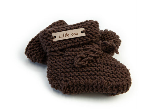Merino wool slippers chocolate
