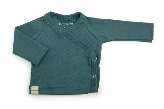 Openwork shirt petrol