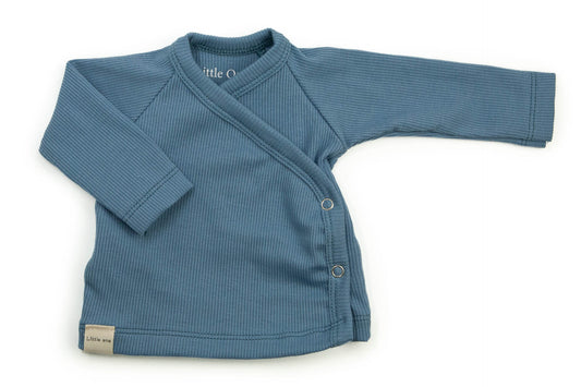 Baby ribbed wrap shirt in blue