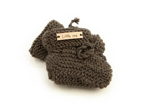 Merino wool slippers grey
