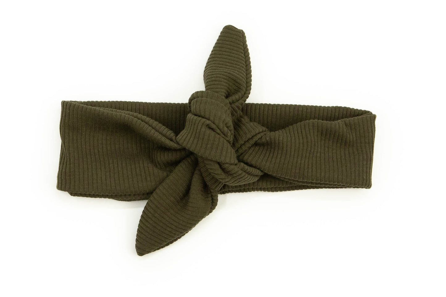 Haarbandje baby rib moss groen