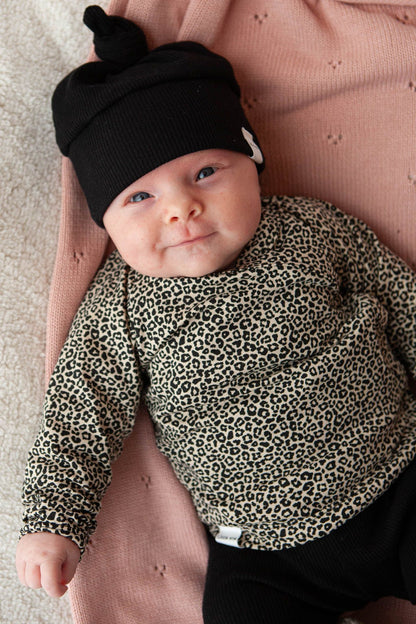 Wickelhemd mit Leopardenmuster