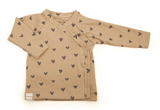 Baby ribbed heart wrap shirt