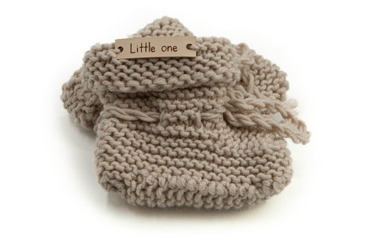 Merino wollen slofjes tarwe