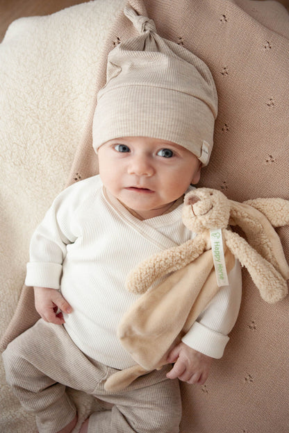Babymütze Ripp beige meliert