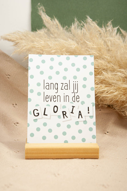 Card: long may you live in glory!