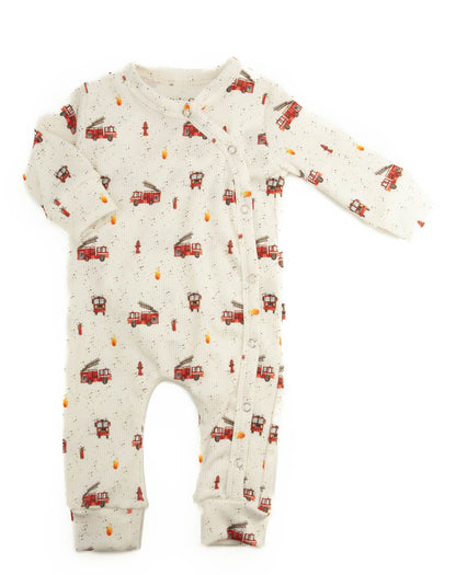 Baby Strampler Rippe Feuerwehrautos