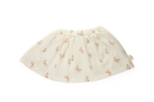 Baby skirt with ribbed butterflies
