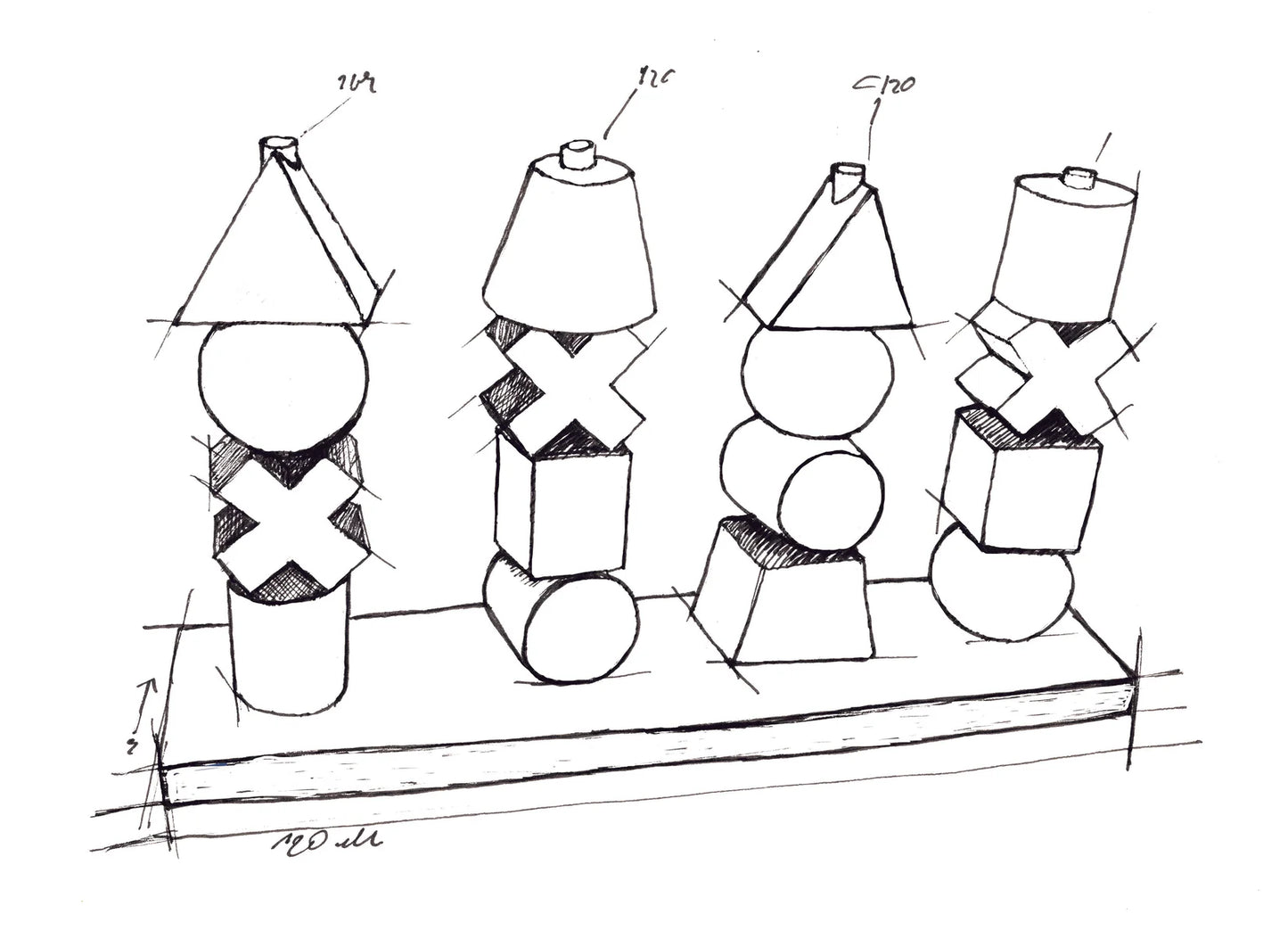 Natural stacking toy XL - Montessori