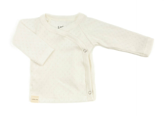 Wrap shirt openwork ecru