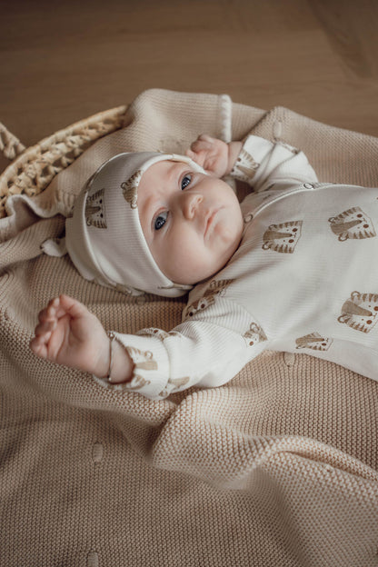 Babystrampler gerippte Löwen