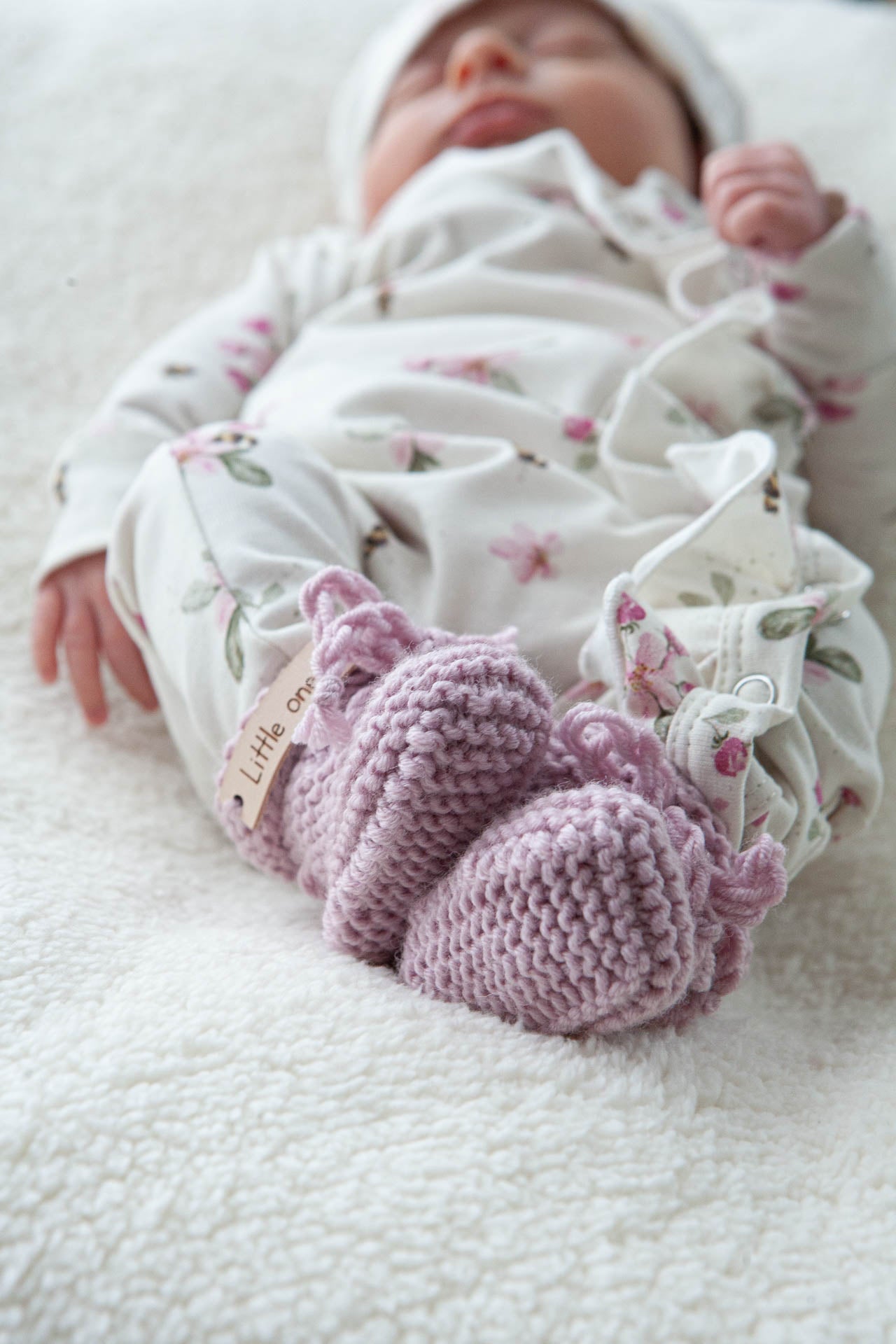 Merino wollen slofjes roze