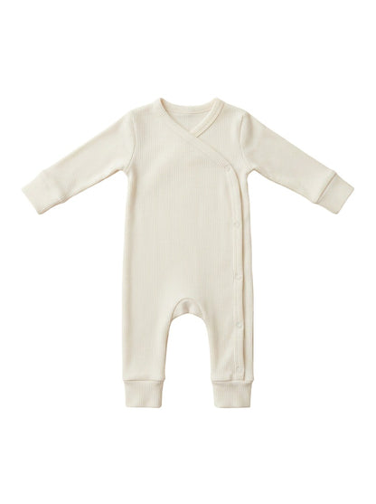 Baby Strampler Rippe ecru