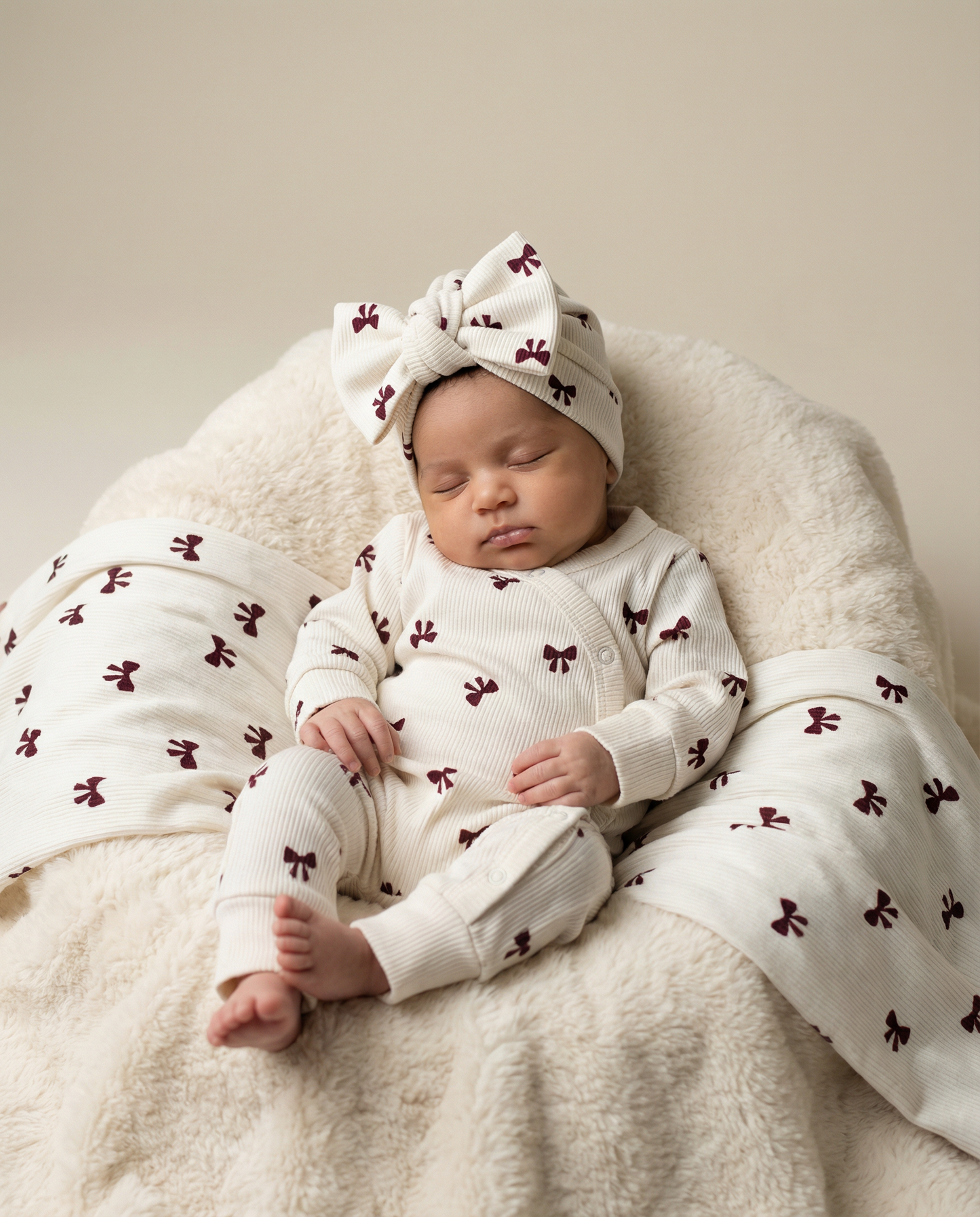 Babystrampler mit Rippschleifen