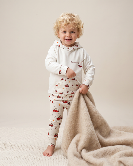 Baseball hoody personalized with teddy letter.