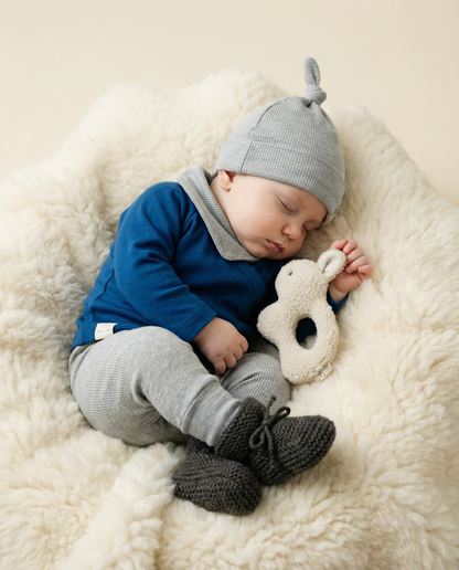 Babyhose Ripp grau