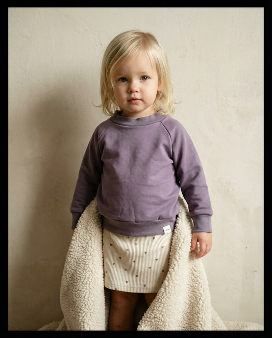 Oversized sweater dusty lilac gepersonaliseerd