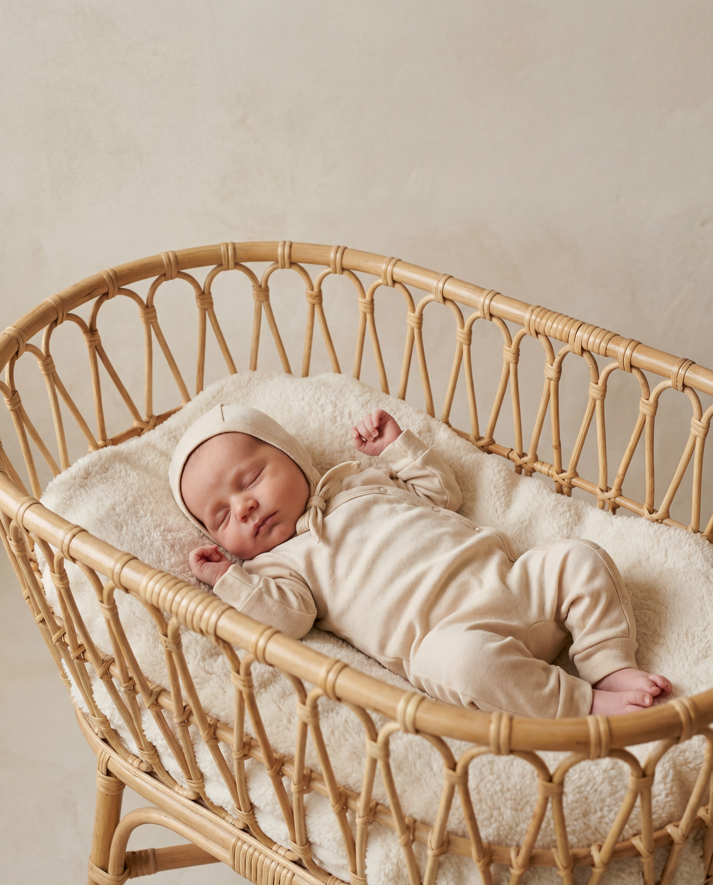 Baby hat with ribbed bear heads (without button)