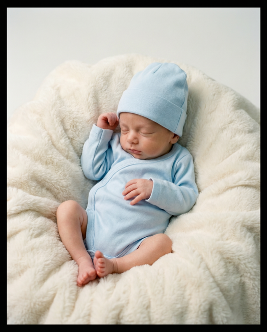 Prematuur romper setje blauw