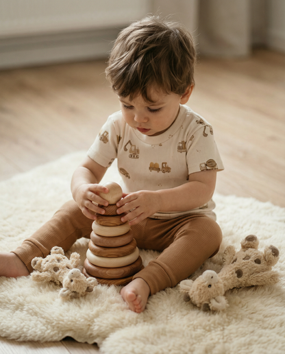 Stacking tower round - Montessori - wooden toys